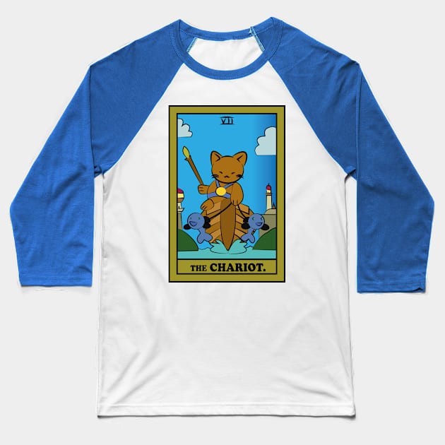 TAROT CARDS | THE CHARIOT. | CAT Baseball T-Shirt by Byntar